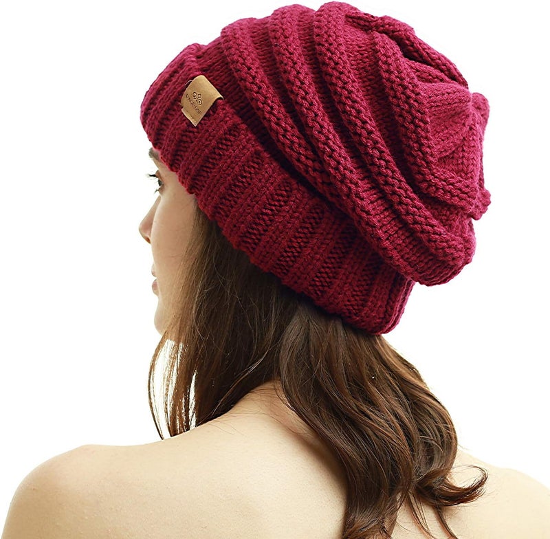 PAGE ONE Womens Winter Beanie Warm Cable Knit Hat Style Stretch Trendy Ribbed Chunky Cap - Image 2